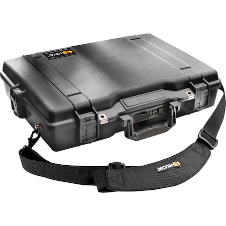Pelican Black Protective Case, 21.6"L x 17-1/4"W x 4.9"D 1495