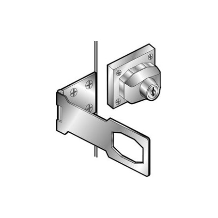Parker Hardware Hasp Lock 4 1/2in Carded Keyed Different 17264KD