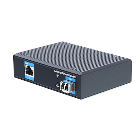 Networx Industrial Gigabit Fiber Media Converter - 1000Base-LX, LC Singlemode, 20km, 1310nm, 1 Port IT-1000SM20-LC-01
