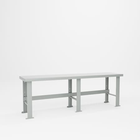 Pucel F Series Steel Top Workbench, 96 in W x 32.5 in H x 24 in D, Light Blue F-2496