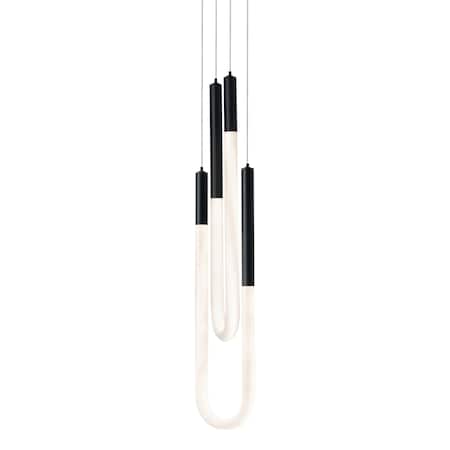 Afx Adel Double LED Pendant, Black ADEP0606LAJUDBK