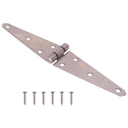 Prosource Strap Hinge, 2 mm Thick Leaf, Brushed Stainless Steel, 180 Range of Motion HSH-S06-C1PS