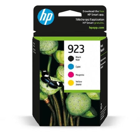 Hp 923 CMYK Ink Cartridge Combo, 1,700 Yield, 4PK 6C3Y6LN