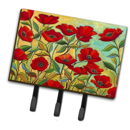 Carolines Treasures 6 x 2 x 9 in. Poppy Garden Flowers Leash or Key Holder PPD3020TH68