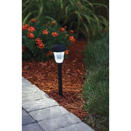 Outdoor Expressions Black 2.10 Lumens Plastic Solar Path Light A-07