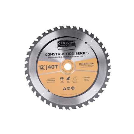 Century Drill & Tool Construction Combination Mitre Saw Blade 10240