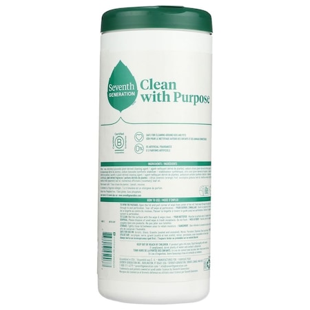 Seventh Generation Garden Mint Multi Surface Cleaning Wipes, 35 count, 12PK 45007