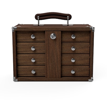 Gerstner 4-Drawer Dark Oak Mini Portable Chest - International GI-T12-D