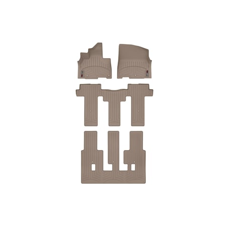 Weathertech Tan, Front, rear, and rear Floorliners 451672-1-2-5