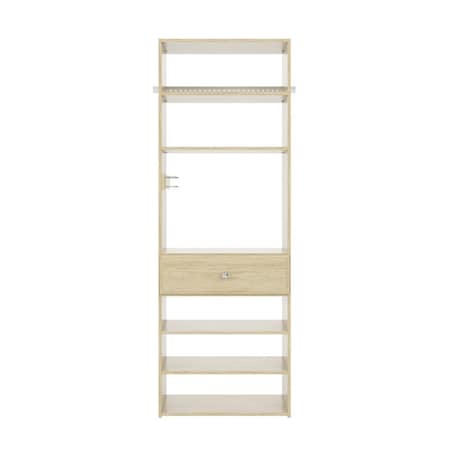Easy Track Accessory Closet Tower Kit, 25 in, Honey Blonde PH70-MJ