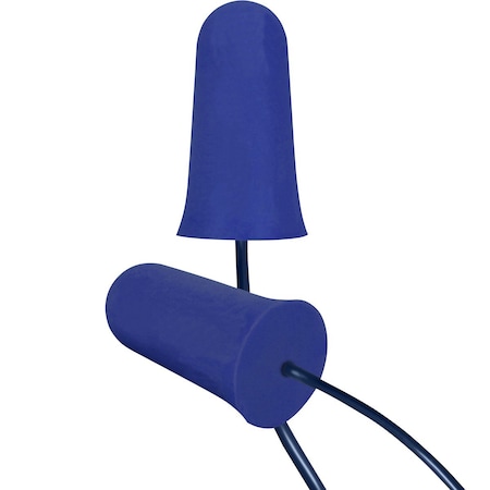 Pip Metal Detectable Soft Polyurethane Foam Corded Ear Plugs, NRR 33, 100PK 267-HPF910D