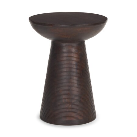 Homeroots 16" Redwood and Brown Solid Wood and Wood Tray Table 605397