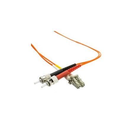 Cable Wholesale LC to ST OM1 Duplex 2.0mm Fiber Optic Patch Cord, Multimode 62.5/125, OFNR, Orange Jacket,  LCST-11103