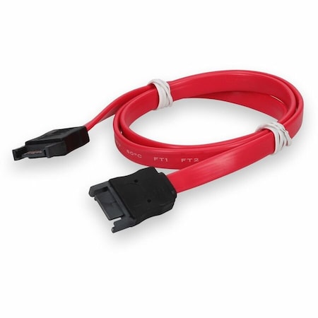 Add-On Addon 61Cm (2.00Ft) Sata Male To Female Red Cable SATAMF24IN