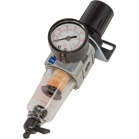 Grizzly 1/4" Filter Regulator 150 PSI with Gauge T34259