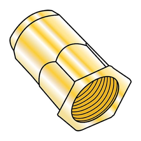 Zoro Select 5/16-18-.150 Lrg Flng Hex Body Riv Nut Zinc Yellow, 1000Pk LHS-31150
