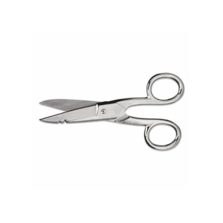 Crescent/Wiss Double Notched Electrician's Scissors, 5 1/4 in, Vinyl Pouch 186-175E5V