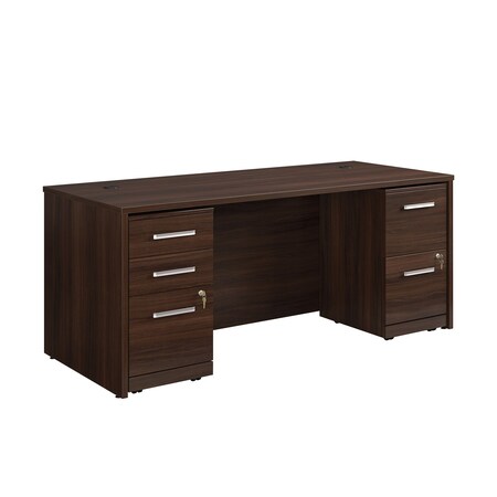 Officeworks By Sauder 3-File Double Ped Desk, 29.291 in H, 71.102 in W X Noble Elm 431524