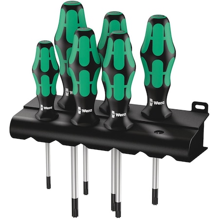 Wera 367/6 TORX Screwdriver set Kraftform Plus and rack, 6 pieces 5028062001