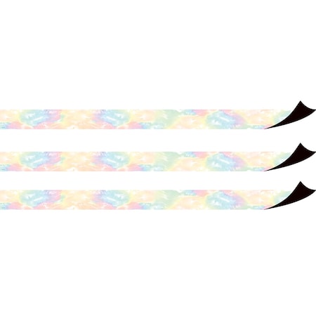 Teacher Created Resources Pastel Pop Tie-Dye Magnetic Border, 24 Feet Per Pack, 3PK TCR77575