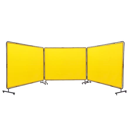 Vevor Welding Screen with Frame 3 Panel 6' x 8' Welding Curtain Screen 12 Wheels XU-2318