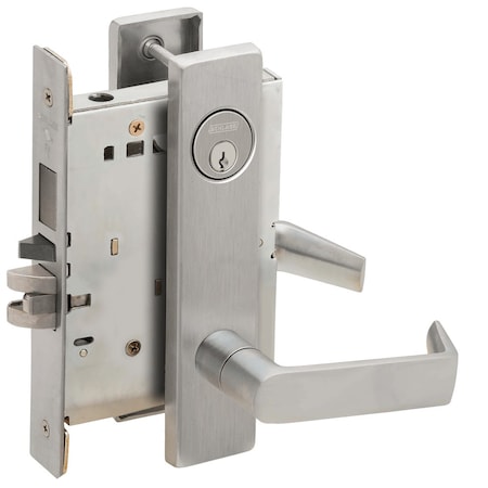 Schlage L-Series, Entrance Mortise Lock, L Decorative Escutcheon, 06 Lever, Grade 1 Mortise Lock, C L9453P 06L 630