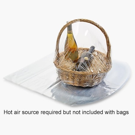 Nashville Wraps Dome Shrink Basket Bags, 24x22, 100PK SB24C