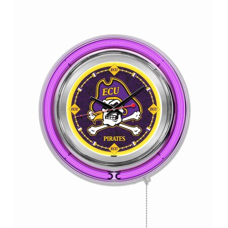Holland Bar Stool Co East Carolina University Double Neon 15" Clock Clk15Ecarol