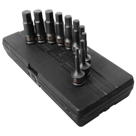 Sunex 1/2 in Drive Metric 10-Piece Hex Impact Bit Socket Set 2639