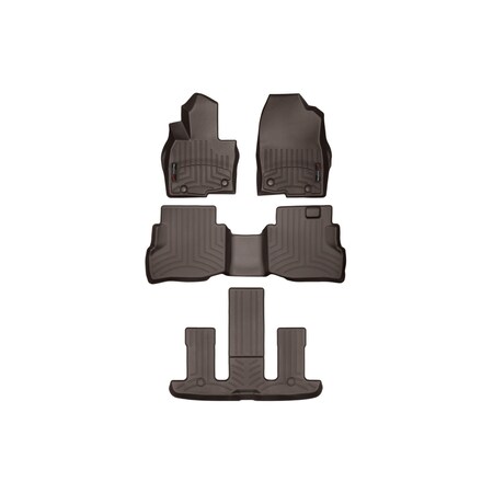 Weathertech Cocoa, Front, rear, and rear Floorliners 47972-1-2-5