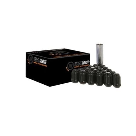 Wc Wheel Acc WHEEL INSTALLATION KIT 5 Lug Kit 12 Inch x 20 Thread Size 60 Degree Conical Acorn Spline Drive W55012SB