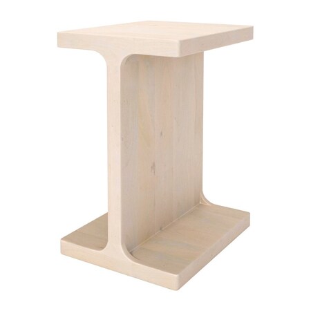 Homeroots 20" Natural Solid Wood Pedestal End Table 556558