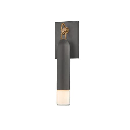 Troy Lighting 1 Light Kaspars Wall Sconce Texture Black/Soft Black B7910-TBK/SBK