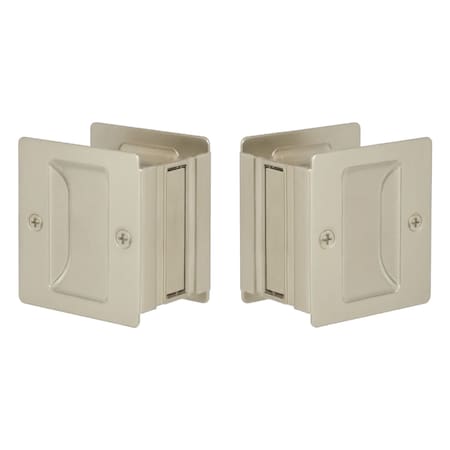 Emtek Pocket Door Locks Passage Satin Nickel EEPDSQU64SN