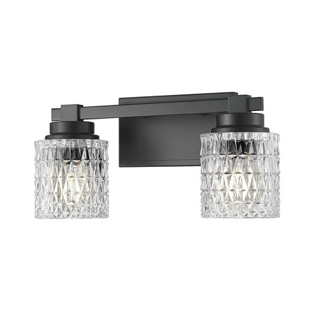 Z-Lite Jacqueline Matte Black 2 Light Vanity 6101-2V-MB