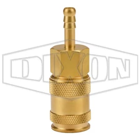 Dixon U Series Quick Disconnect Pneumatic Coupler, 1/4 in Nominal, Quick Disconnect Coupler x Standard Hos 2US2-B