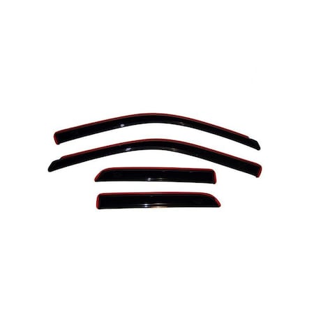 Ventshade Rainguards, Aerodynamic Design, In-Channel, Smoke, Acrylic, Set Of 4 194101