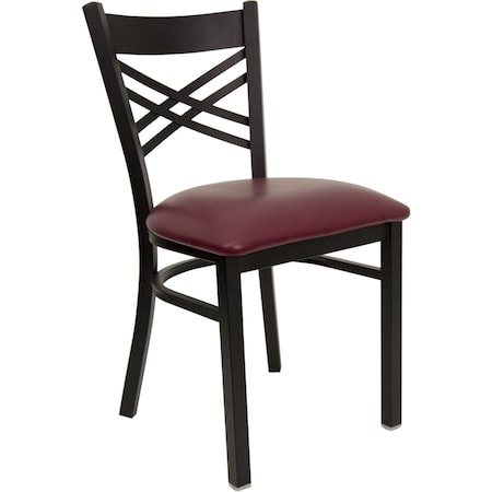 Flash Furniture Hercules Restaurant Chair, 16-1/2 in W 17" L 32-1/4" H XU-6FOBXBK-BURV-GG