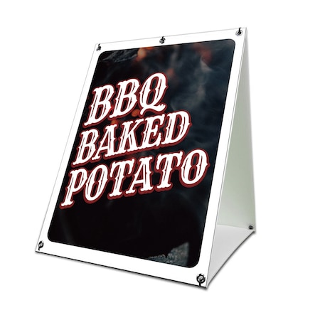 Signmission BBQ Baked Potato, 36 Inch x 24 Inch A-frame Yard Sign, Coroplast Yard Sign SBC-2436-30347