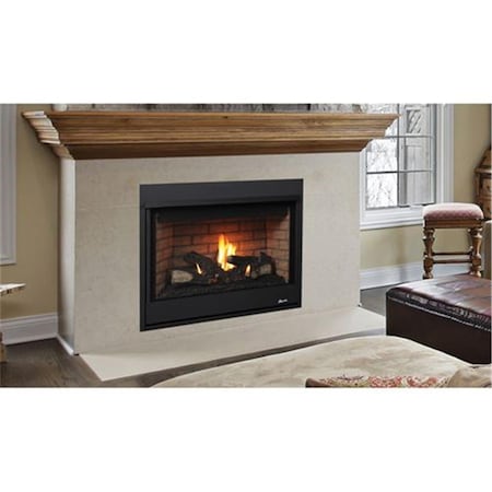 Perfectpillows 33 in. DRT 2000 Direct Vent Top Vent Electronic Ignition Fireplace, Propane - Black PE2249071