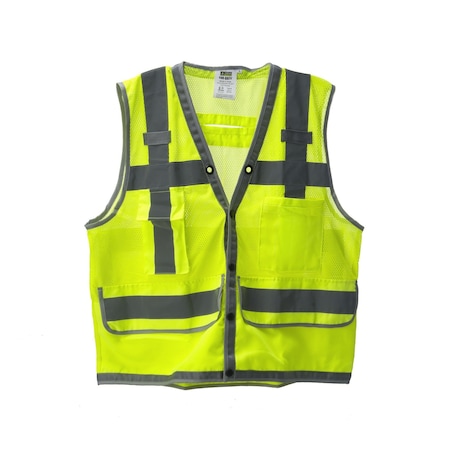 Cor-Brite Surveyors Safety Vest, Type R, Lime VS296L