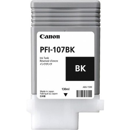 Canon PFI107BK Genuine OEM Black Inkjet Cartridge 130ml 6705B001