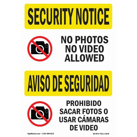 Signmission Bilingual, 10 Inch X 7 Inch, Plastic Sign OS-SN-P-710-L-11618