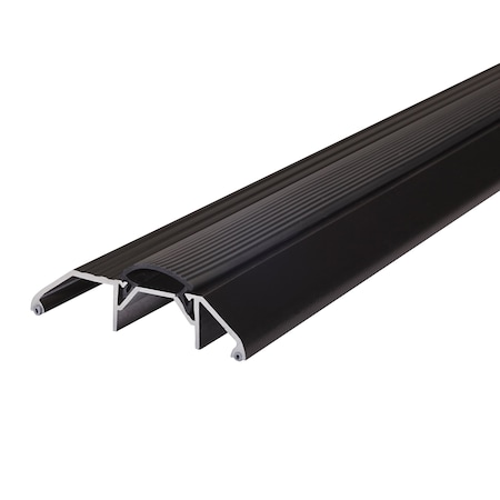 M-D Building Products 3-3/4 in. x 1-1/8 in. x 36 in. Bronze Aluminum and Vinyl Heavy-Duty High-Profile Threshold 10017