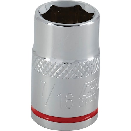 Channellock 3/8'' Drive 7/16'' 6-Point Shallow Standard Socket 302663