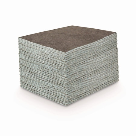 Toolbox Sorbent Pad, Universal, .26 gal Vol Absorbed per Pkg, 15 in x 19 in, 100 PK 23200