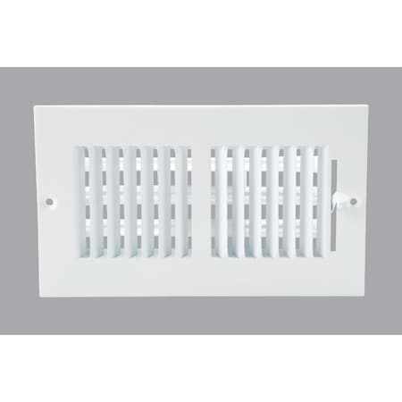 Home Impressions 9.76'' x 5.75'' White Steel Wall Register 2SW0804WH-B