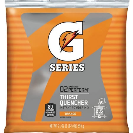 Gatorade Orange Thirst Quencher Powder Mix - Powder - 1.31 lb - 2.50 gal Maximum Yield - Orange - 32 /, 32PK 3970