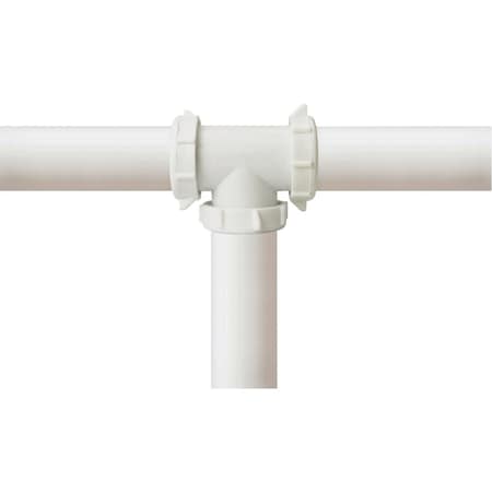 Do It Best 1-1/2'' White PVC Three-Way Coupling Tee DIB55-6W