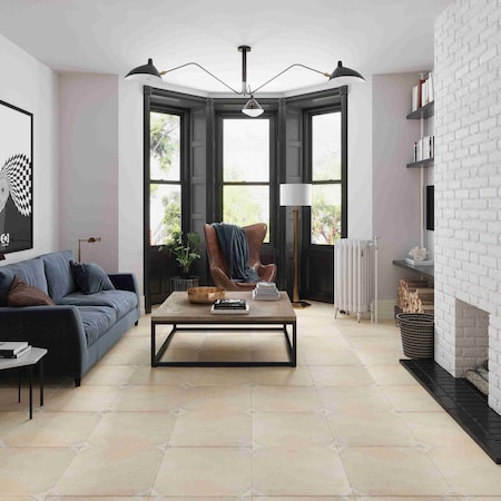 Apollo Tile Citadel 17.42 in. x 17.42 in. Matte Beige Porcelain Large Format Wall and Floor Tile, 7PK ALZ88AR1818A